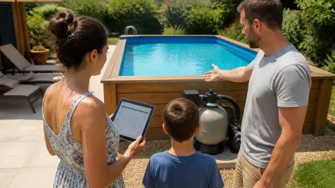Piscine 8x4 tout compris : budget, options et conseils